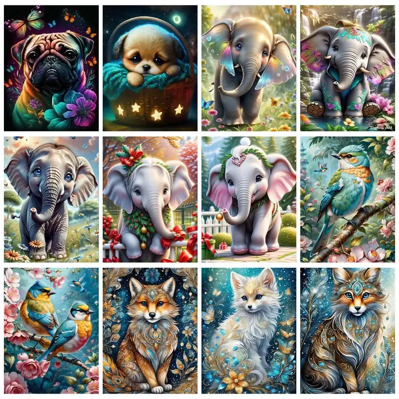 

SDOYUNO Painting By Number Adults Animals Handpainted Oil Painting On Canvas Framed Painting For Wall Decor