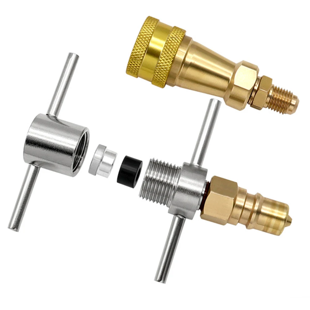 Rondella 1/4 pollici frigorifero accoppiamento rapido rondella in ottone spina a connessione rapida frigorifero riempimento fluoro strumenti a connessione rapida