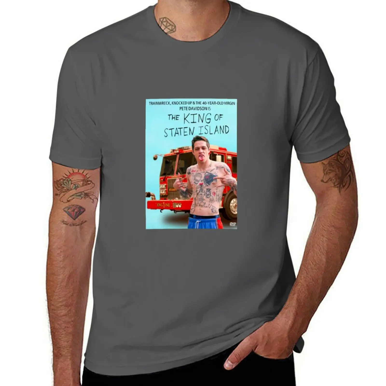 The King of Staten Island Pete Davidson Full Poster Design T-Shirt Anti-Wrinkle Short Sleeve T-Shirt