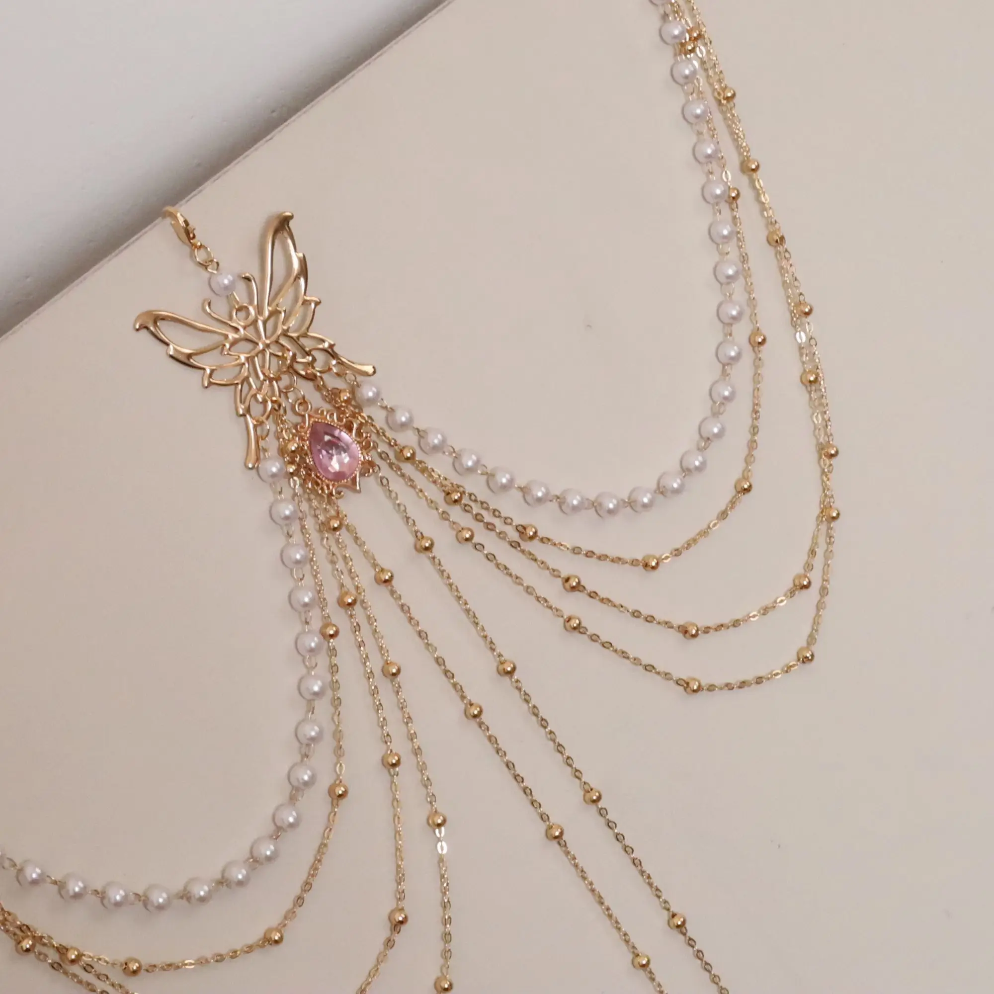 Original Vintage Hanfu Chest Pendant Exotic Gold Silver Waist Chain Flying Apsaras Long Tassel All-match Waist Accessories