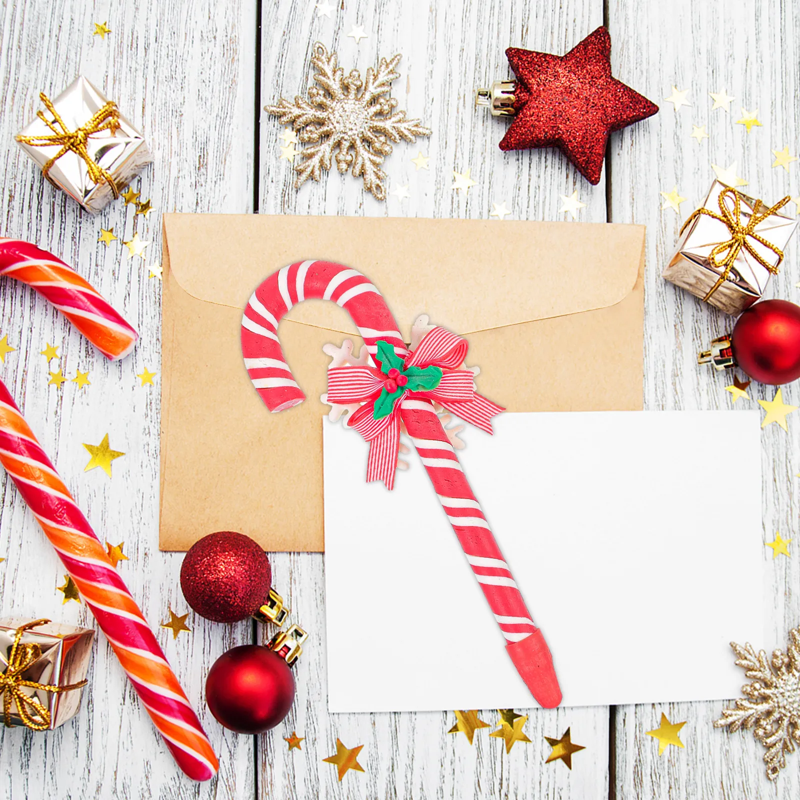 

10 шт., ручки-шариковые из полимерной глины с рождественским мультяшным рисунком, гладкое письмо, канцелярские принадлежности для студентов, для офиса и школы