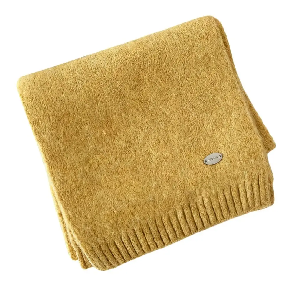 أزياء الشتاء الدافئ وشاح بلون الصوف وشاح متماسكة رشاقته لينة الرقبة الحرس شال النساء الرجال #4