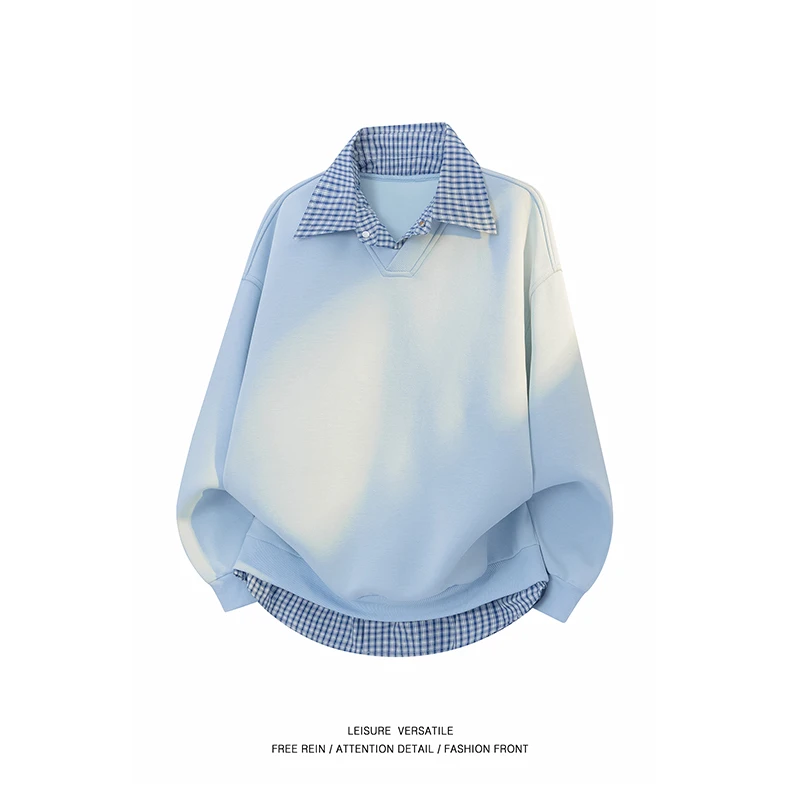 

Пара на открытом воздухе, фитнес, бег, отдых, свободный удобный пуловер, модная универсальная искусственная толстовка из двух частей для спорта и отдыха