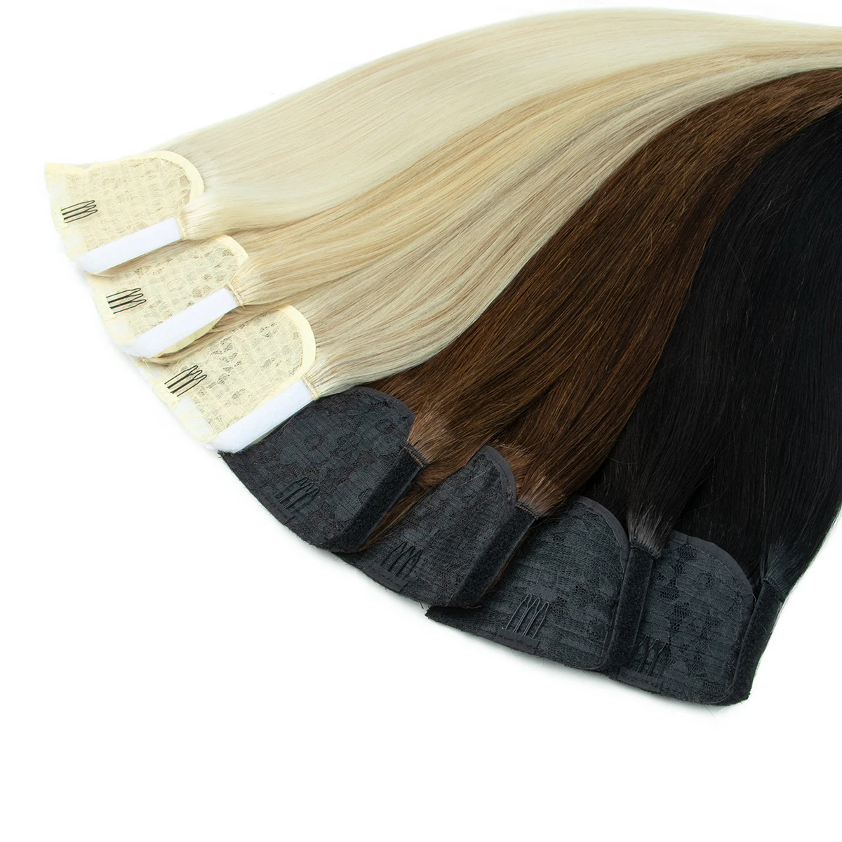 MRS HAIR شعر بشري على شكل ذيل حصان مشبك شعر طبيعي حقيقي في ذيل حصان شعر بشري ذيل حصان عالي # 60 أشقر 12-22 بوصة