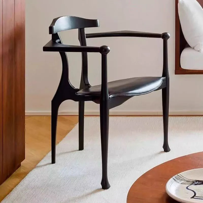 Nordic Mid-century Dining Chairs Wooden Soft Dining Chairs Mini Modern Armchairs Chair Living Room Furnitures Chair Individual