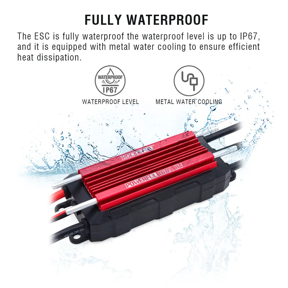 ROCKET-RC POWERFUL BOAT ESC/ESC-HV 70A/90A/105A/130A/130A HV/160A HV/200A for RC Boat