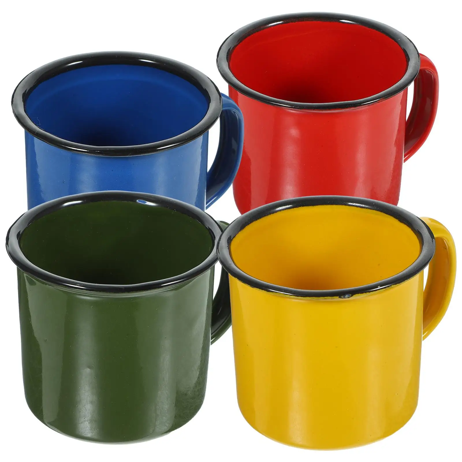 

4 Pcs Portable Milk Cup Thickened Retro Cups for Coffee Household Water Cup Tea Juice Milk Home Party Anti Slip