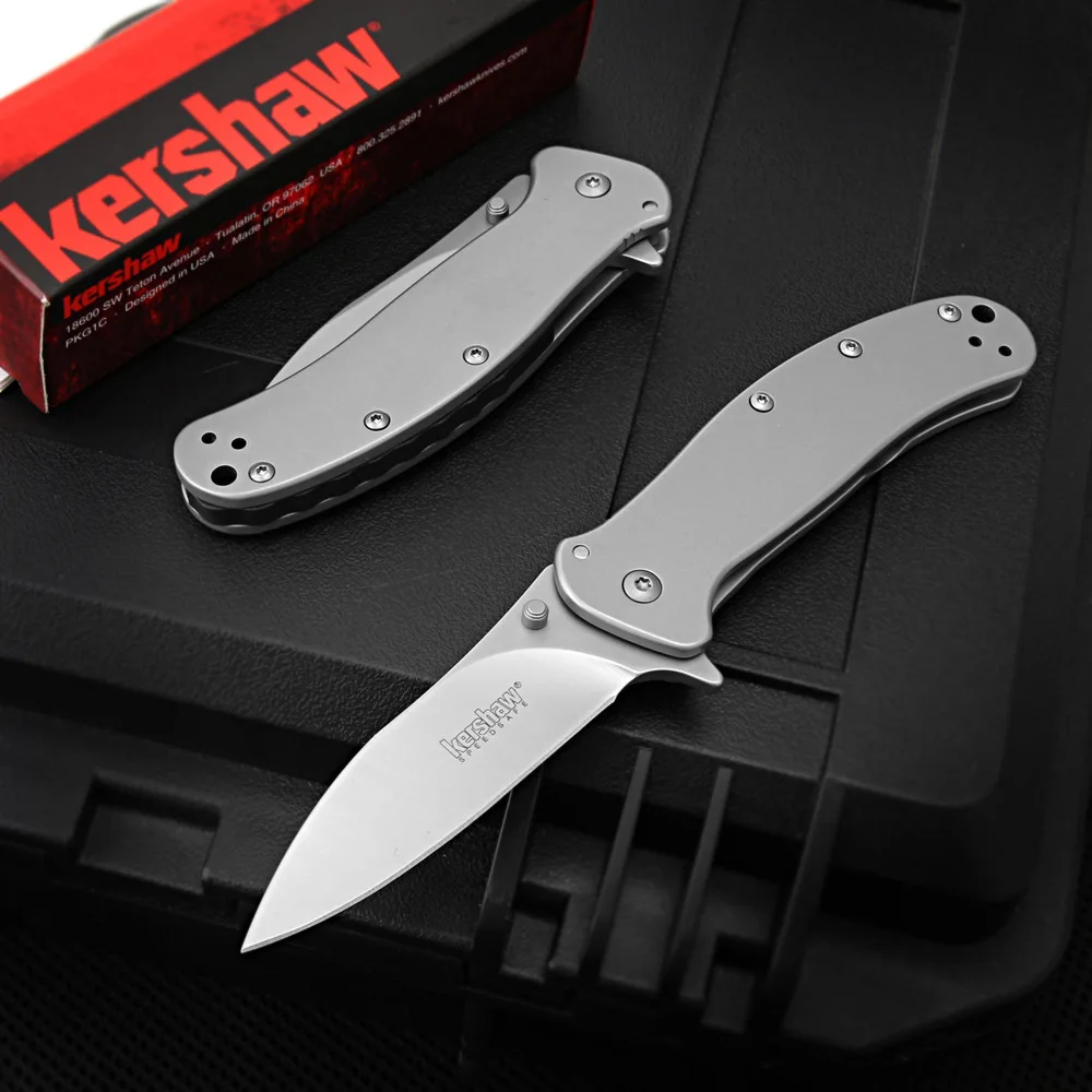 KS Zing 1730SS Pocket High-Performance Folding Knife 410 Stainless Steel Handle SpeedSafe Assisted Opening with Pocketclip