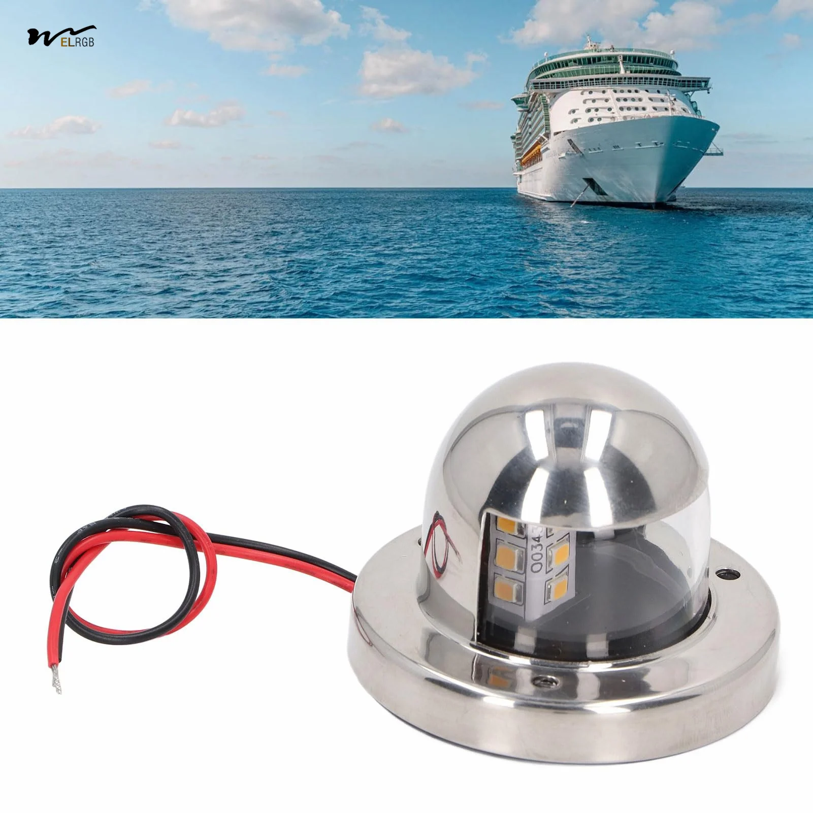 

Marine Stern Light 12V DC LED Navigation Anchor Lights IP66 Waterproof 135 Degrees Visibility 2nm Visibility Navigation Lights