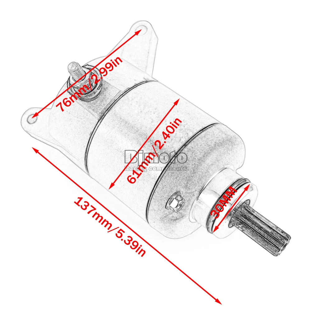 Anlasser für Honda Wave 125 ANF125 ANF125T Innova MSX125 Grom CRF150F CBF125 CBF150 CRF250X 31200-KPW-901 31200-KSC-671 – Detail 9