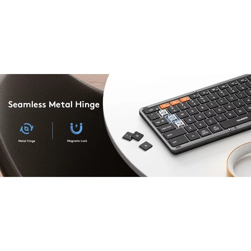 Slim 78-key foldable keyboard portable wireless charging pocket folding touchpad keyboard