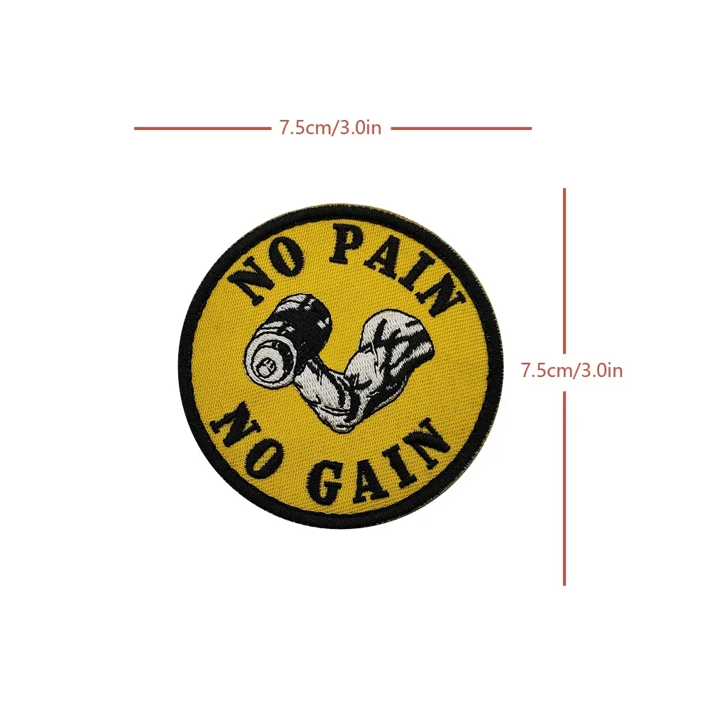 Parche táctico NO PAIN NO GAIN velcro bordado para MOLLE - imagen 4