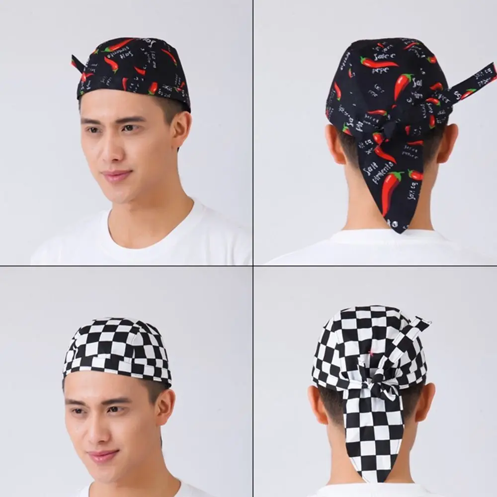 Work Hat Breathable Chef Hat Cotton Adjustable Cooking Hat Mesh Black Waiter Hats Canteen