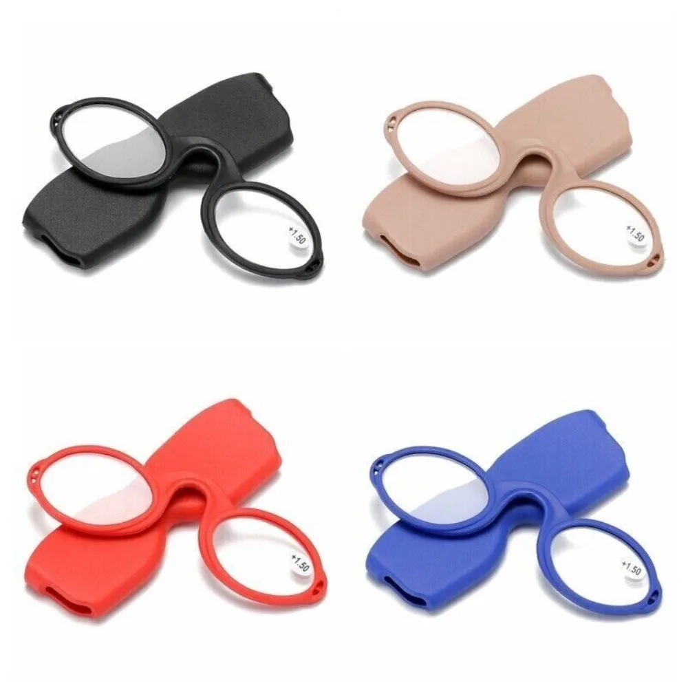 Moda Soft Pince Nez Silicone Com Caso Clipe de Nariz Sem Braço