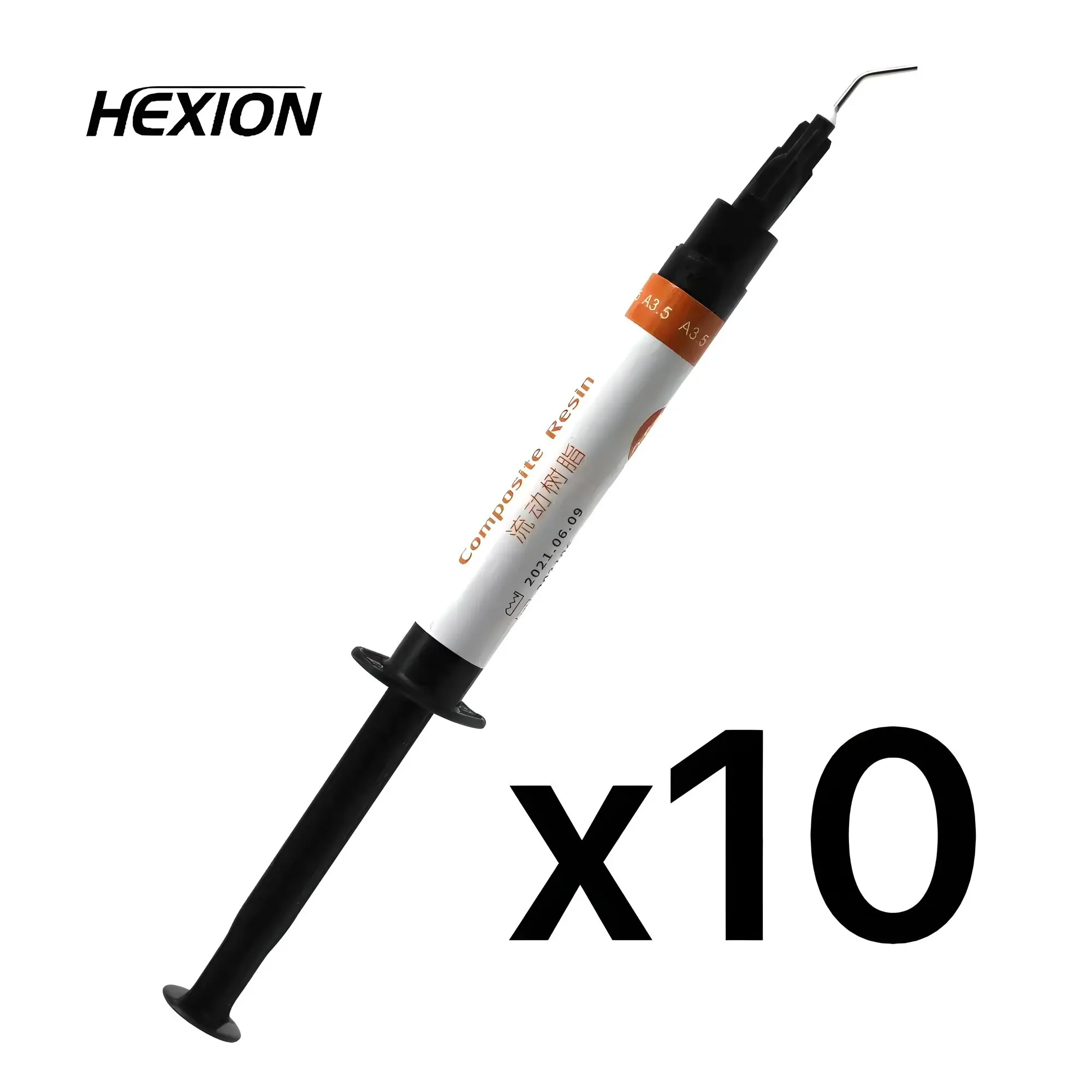

10pcs Dental Light-Cured Flowable Composite Resin Syringe A1/A2/A3/A3.5/B1 Shade Flow Resin for Restorative Filling Materials