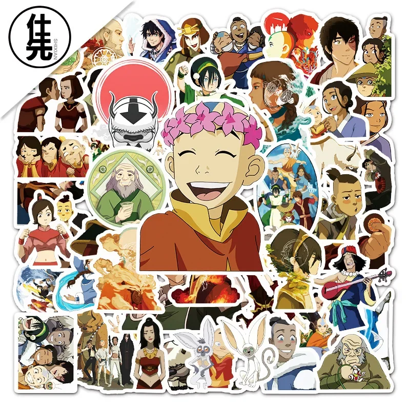 50/30/10PCS Avatar Aang Korra Zuko Popular Anime Peripherals Personalized Mobile Phone Tablet Refrigerators Decorative Stickers