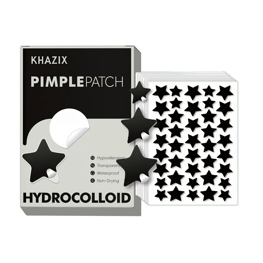 400 قطعة من رقع حب الشباب على شكل نجمة سوداء للبالغين من الجنسين - شرائط تنظيف فعالة للمسام، غير معطرة، خالية من الكحول، مقاومة للماء، لا #1