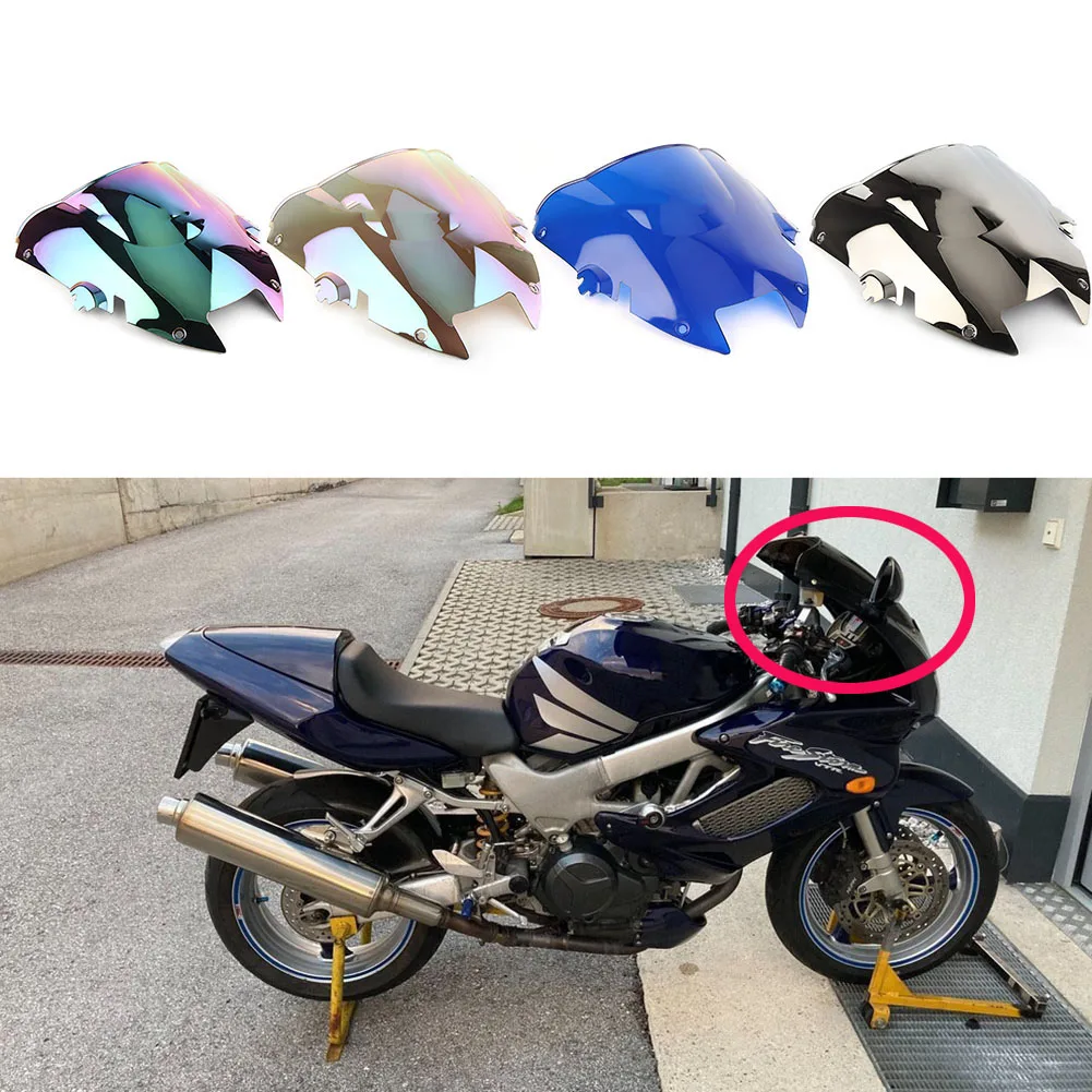 

Front Clear/Dark/Iridium Wind Deflector Windshield Windscreen Double Bubble For Honda VTR1000F 1997-2007