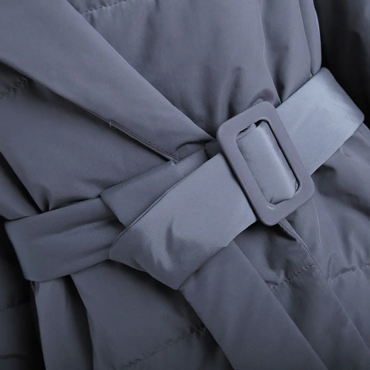 Cotton Clothes Keep Warm Waist Jacket Solid Color Design Sense 2026 Winter Commuting Simple Temperament Women