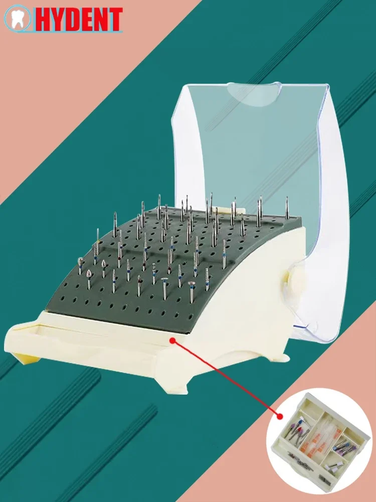 

Dental Bur Block Holder 142 Holes - Autoclavable Sterilization Case with Drawer, Odontology Disinfection Box for Dentists