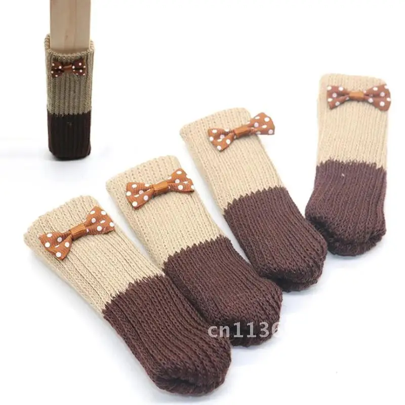 

Chair Leg Socks Furniture Feet Sleeve Covers 4pcs/set 10*3.5cm Anti-slip Cloth Floor Protection Knitting Socks Table Legs Socks