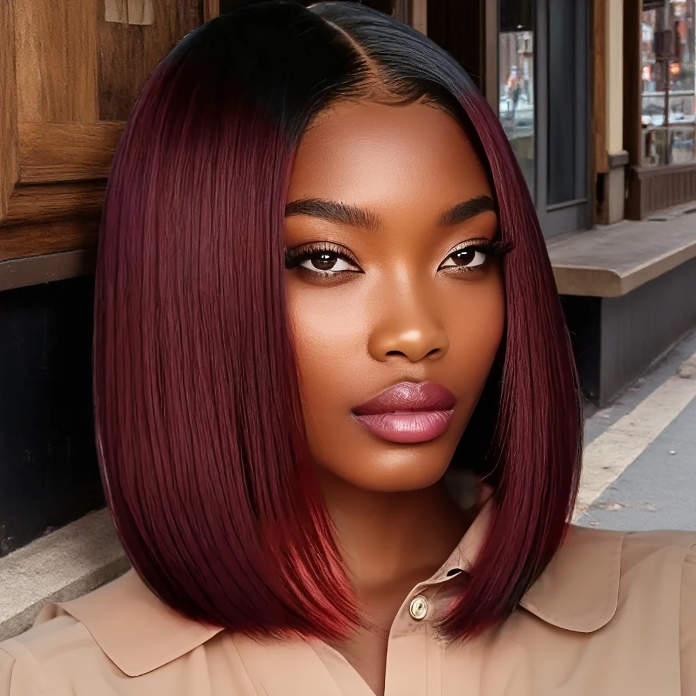 

Средняя часть парика Боб 4*1 парик фронта шнурка короткий прямой парик синтетический термостойкий костюм для вечеринки Cosp