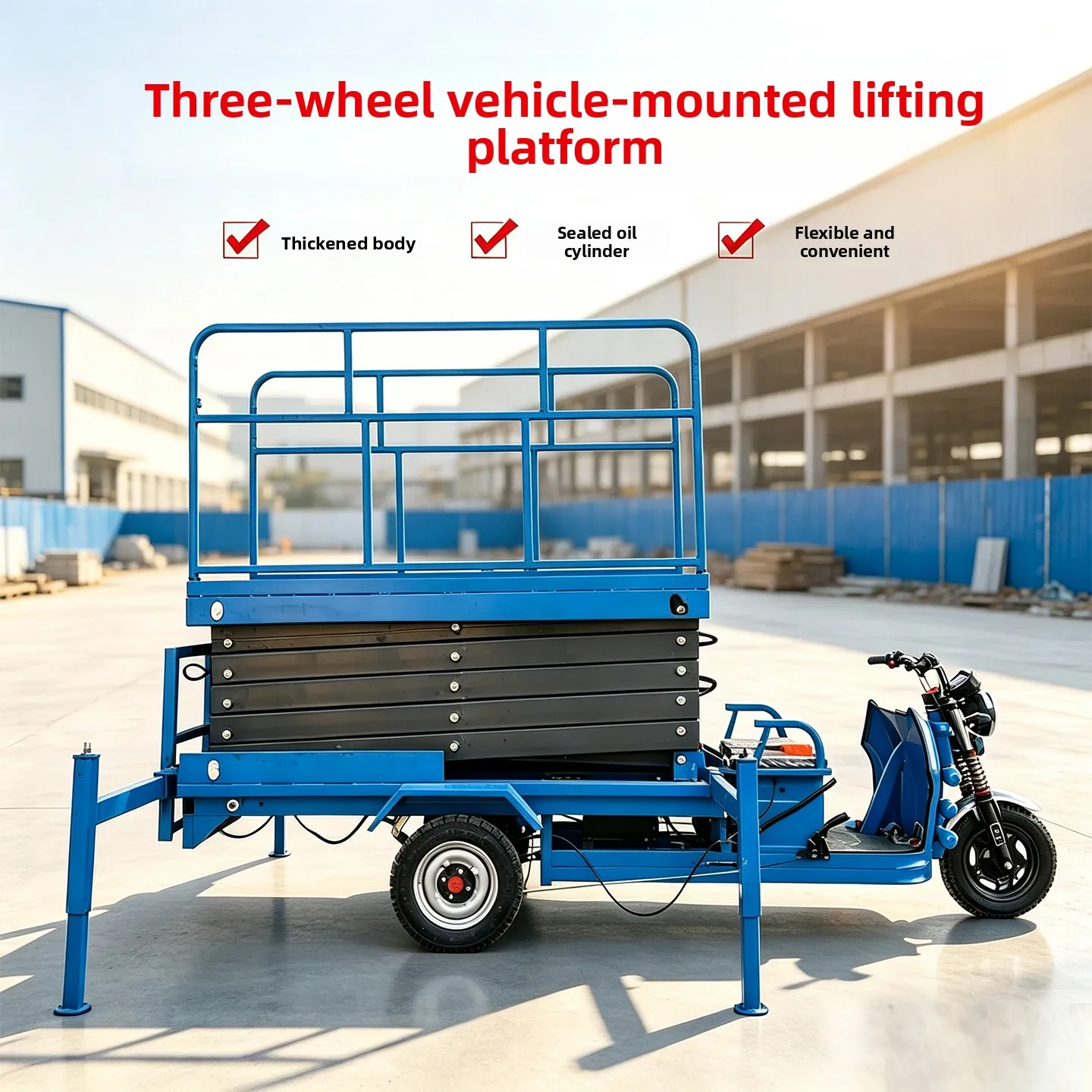 CX electric three-wheel lift vehicle mobile lift folding aerial work platform