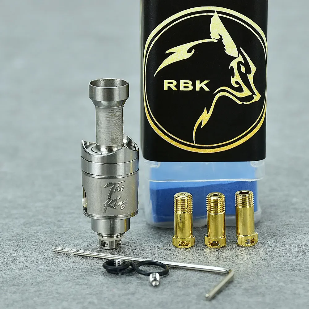 Wolfcoolvape Monarchy Mobb Mv Inverted Skull Rba vape RBA สะพาน vape Billet/BB/Boro ถัง 4 PCS Air Pin 1.0/1.5/2.5/3.5 มม.