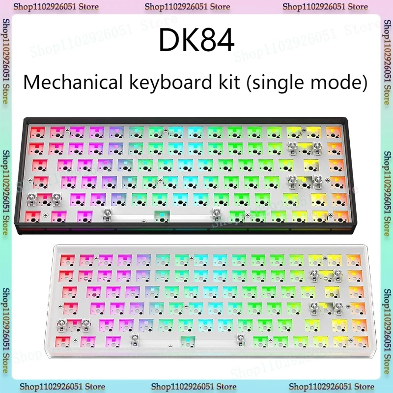 

Heijishe Dk84 Mechanical Keyboard Kit Wired Single Mode Rgb Diy Hot Swappable Type-c Interface Customized Keyboard Accessory