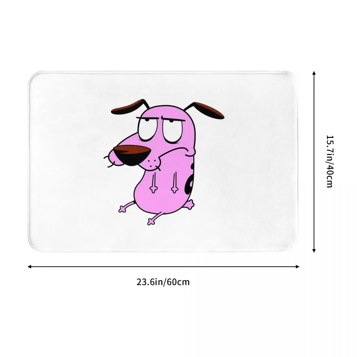 Cute Courageous Cowardlys Dog Doormat Antiwear Carpet Rug Kitchen Entrance Home Floor Mat for Bathroom Footpad Mats