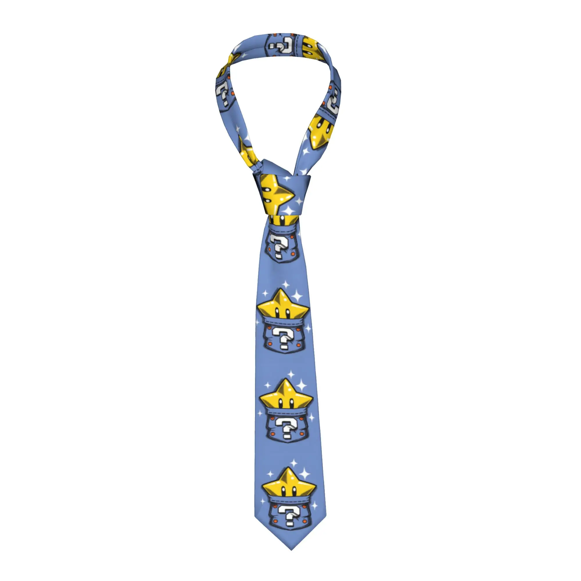 

Мужской галстук с принтом M-Marioed, забавный мультяшный галстук на все сезоны, модный галстук на День отца