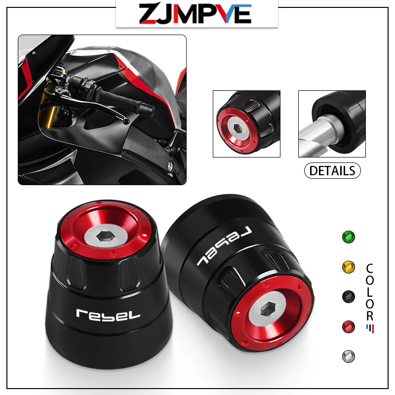 

For REBEL 300 500 CM300 CM500 CMX300 CMX500 CMX1100 Motorcycle Handlebar Grips Handle Bar End Cap Counterweight Plugs Sliders