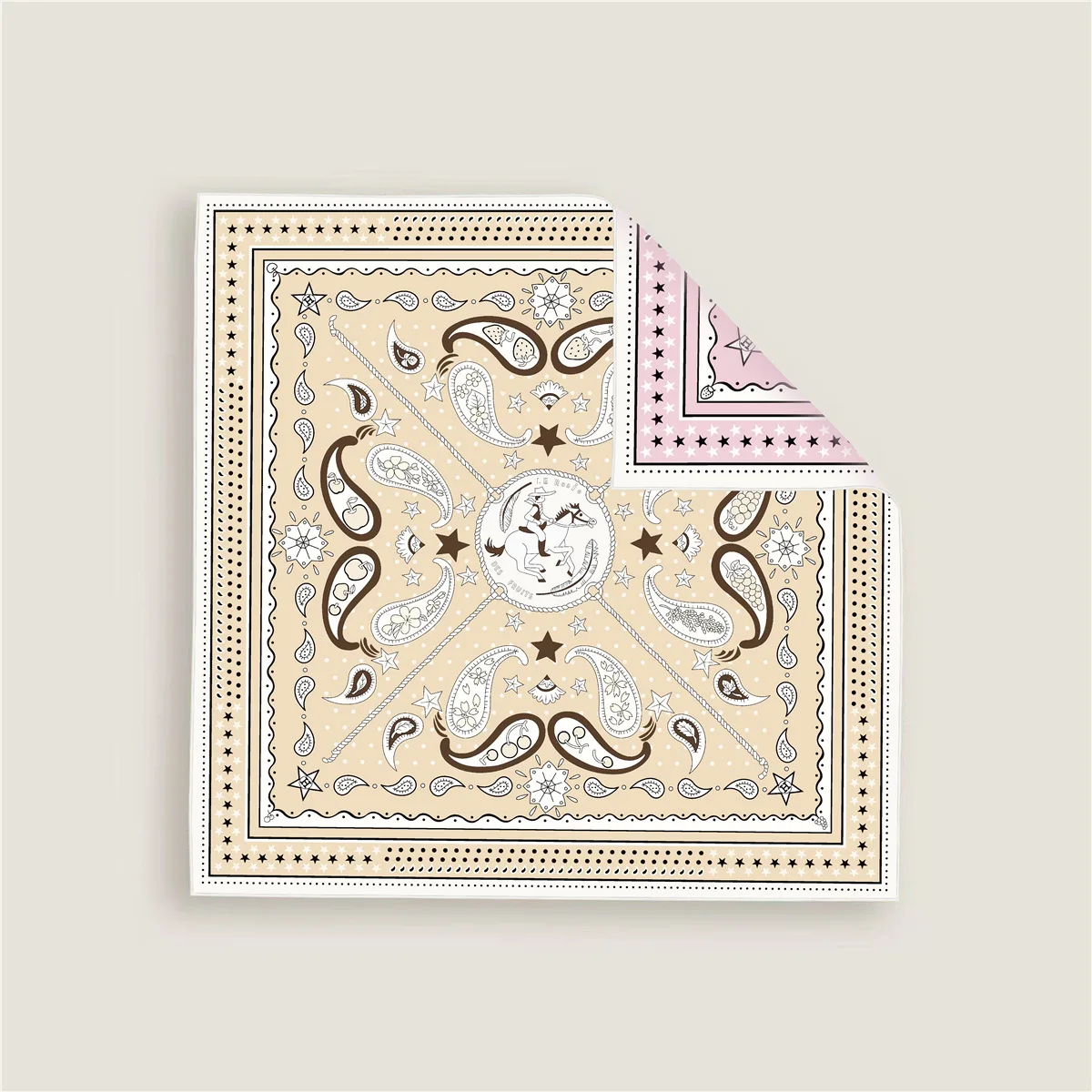 53CM مزدوجة الوجهين المطبوعة وشاح مربع صغير المرأة الزخرفية توالت حافة عقال الأوشحة