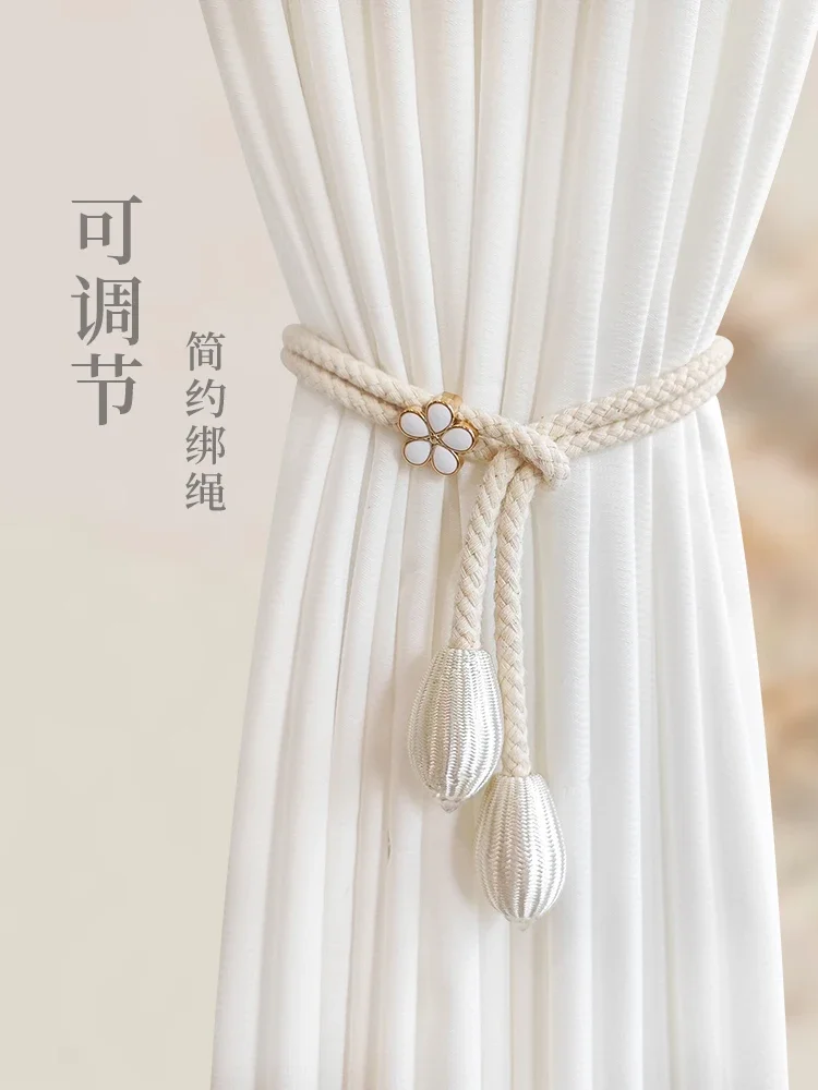 Curtain Strap with Adjustable Rope, Cortina de gaze, Decoração Acessórios