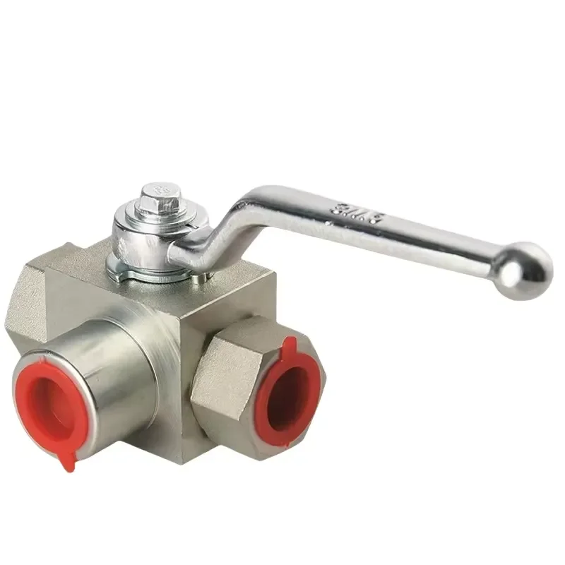 Pneumatic three-way high pressure valve KHB3K hydraulic ball globe valve Pneumatic petrochemical industry in steel mills