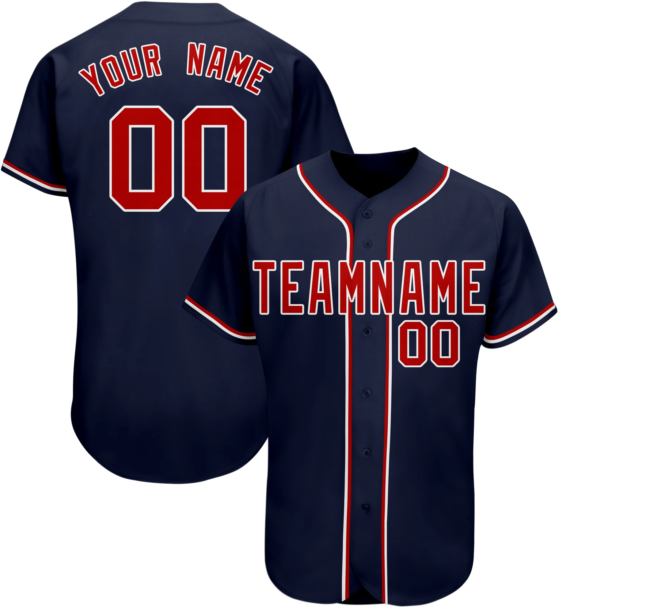 

Custom Baseball Jersey Full Sublimated Team Name/Numbers Button-down Breathable Soft Tee Shirts for Men/Kids Fans Gift Game