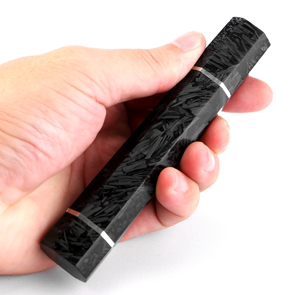 Faca de chef octogonal de resina e fibra de carbono feita à mão, cabo para faca de chef japonês, faca de sashimi, acessórios de fabricação de faca diy