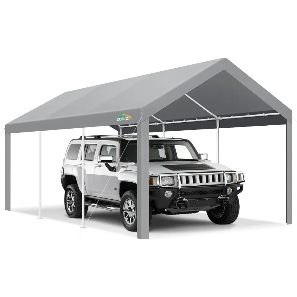 

Carport 10'x20' Heavy Duty Portable Garage 2.0, Upgrade Waterproof Canopy for Car, Truck, and Boat, Gray