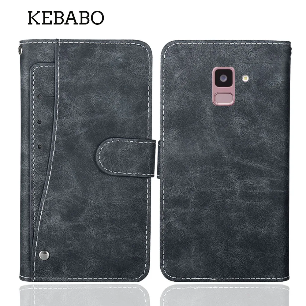 Capa Carteira de Couro de Luxo Estilo Livro para Samsung Galaxy J6+ J6 Plus J7 2016 2017 2018 Duo Max - Proteção para Celular