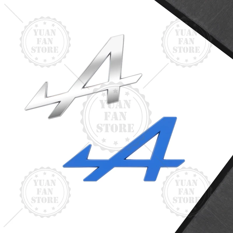 A Letter Emblem Car Styling 3D Sticker Metal Front Hood Grille Badge For Megane RS Twingo Espace Koleos Logan Kangoo Scenic GT