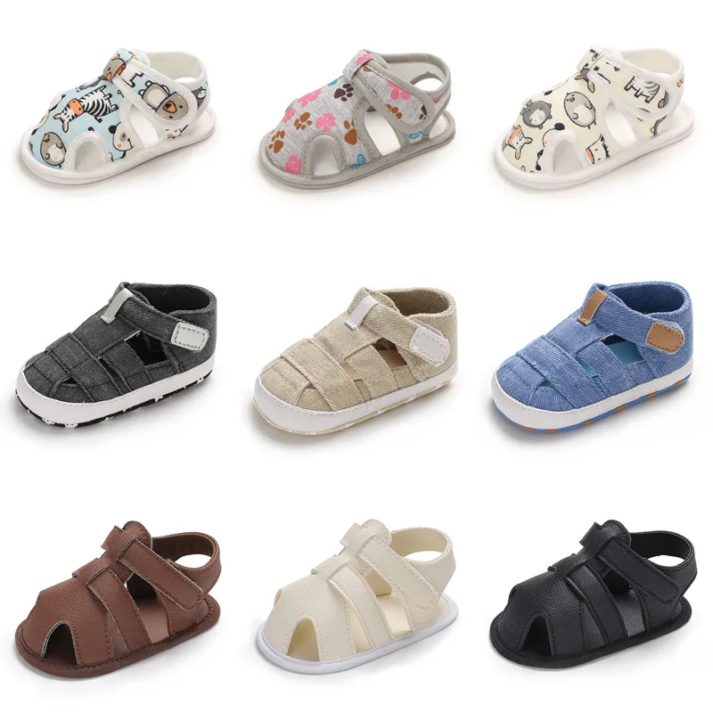 HAIZHIW Summer New Style Continuously Fringed Baby Soft Sandals Boys And Girls Breathable Flat Sandals First Cool Walking Shoes