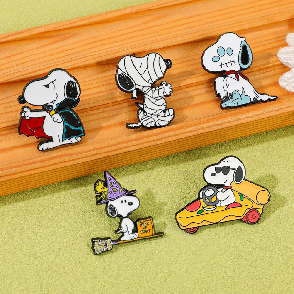 Cartoon Dog Enamel Brooch Pin Alloy Badge Decor for Bags Hats Clothes Collectible Accessory Ideal for Party & Festival Gift