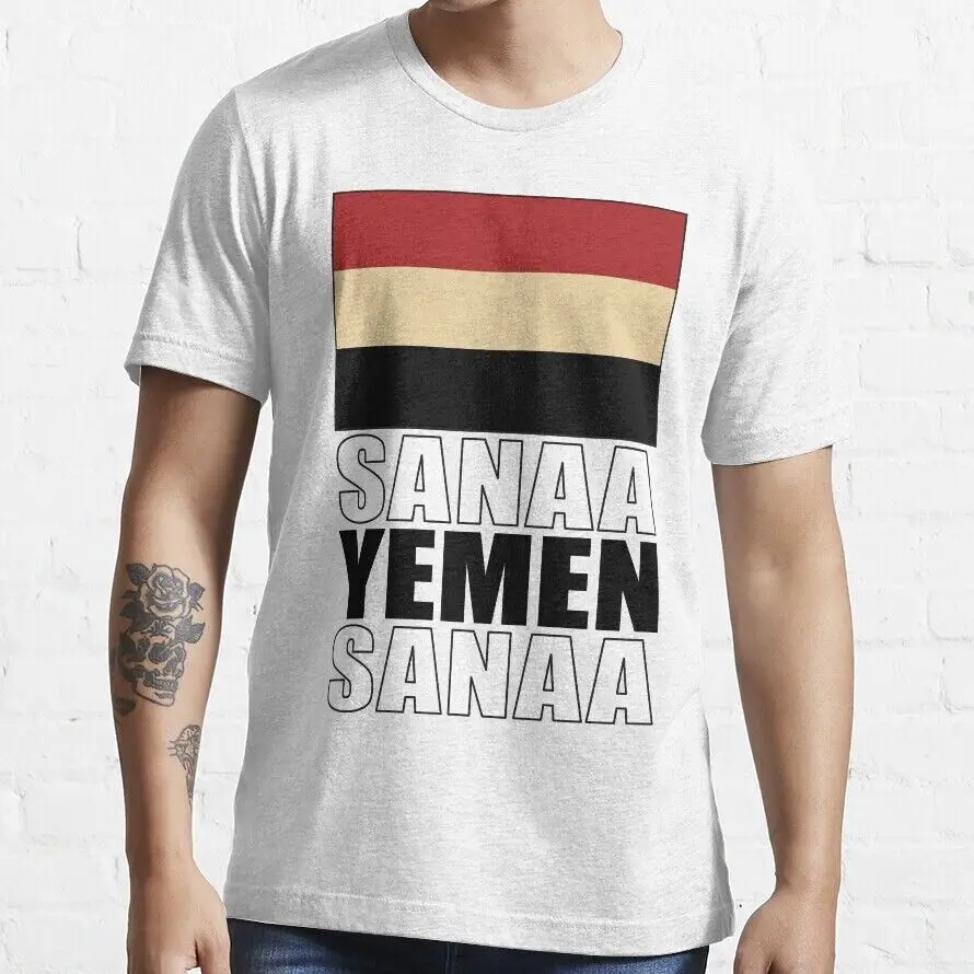 Yemen Flag Essential    Unisex summer T-shirt Cotton fashion couple clothes