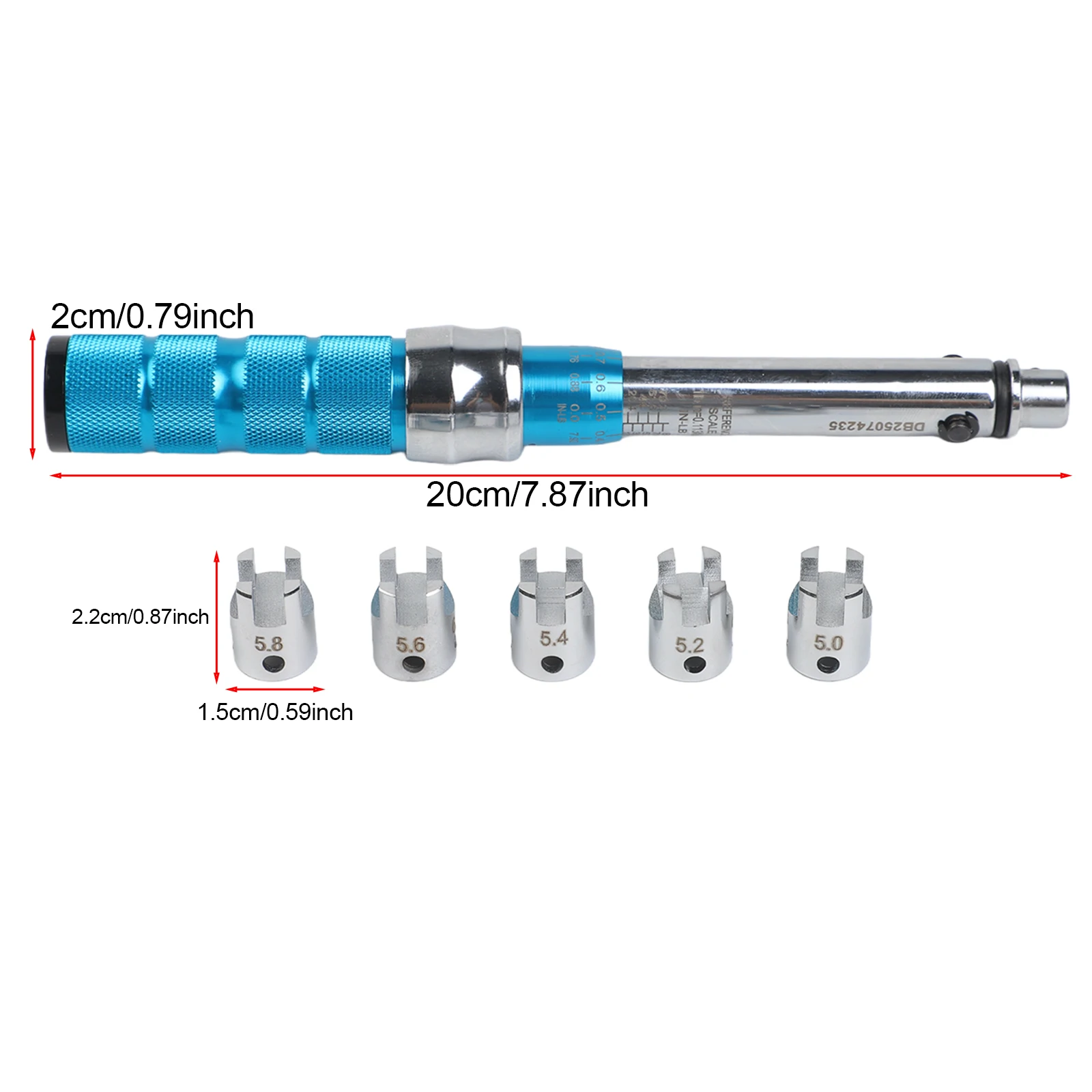 210 NM Spoke Torque Wrench Set for Motorcycles and Dirt Bikes with 10 Interchangeable Heads for Precise Torque Application