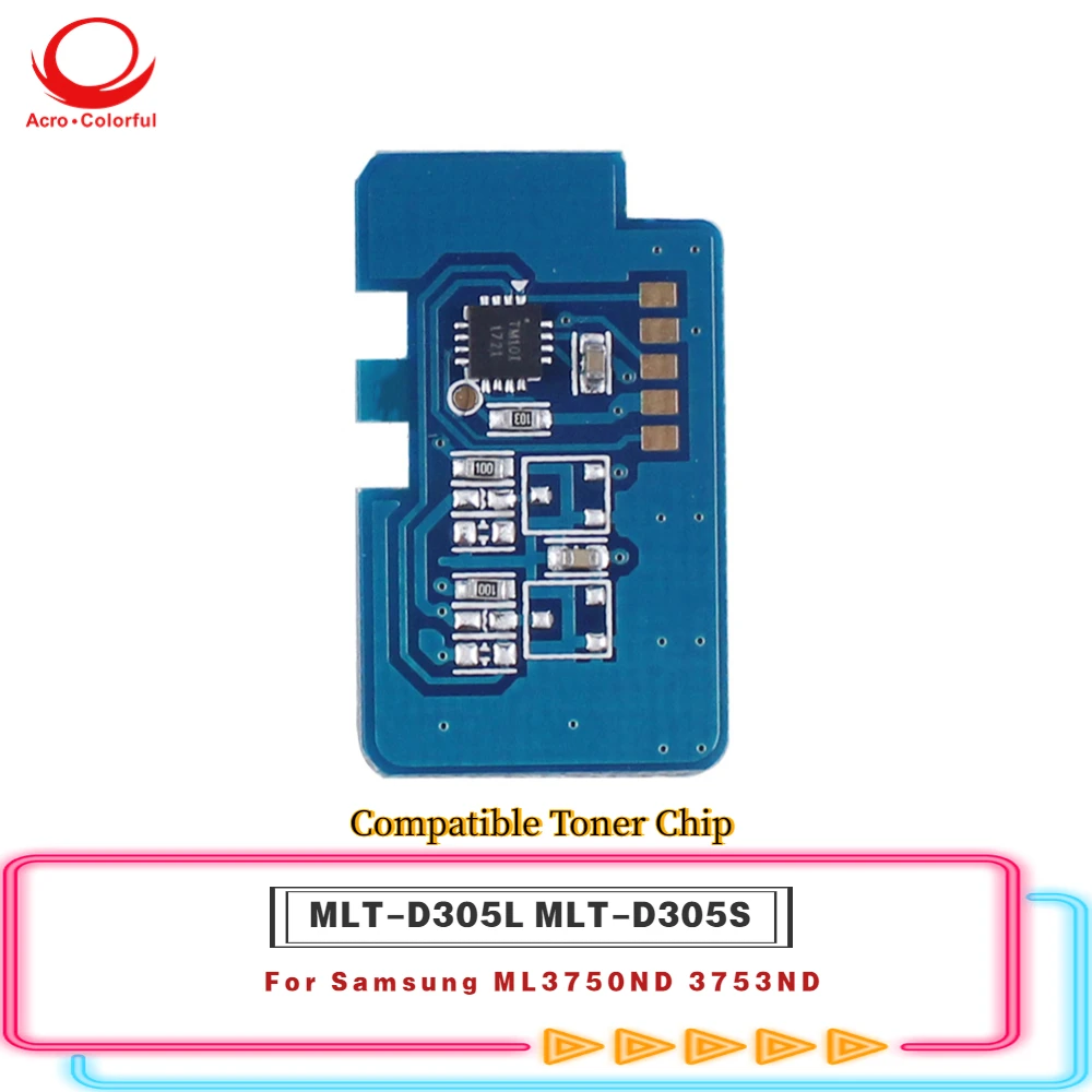 MLT-D305 Compatible MLT-D305L MLT-D305S Toner Chip For Samsung ML3750ND 3753ND Laesr Printer Cartridge Chip 15K 7K EU/EXP