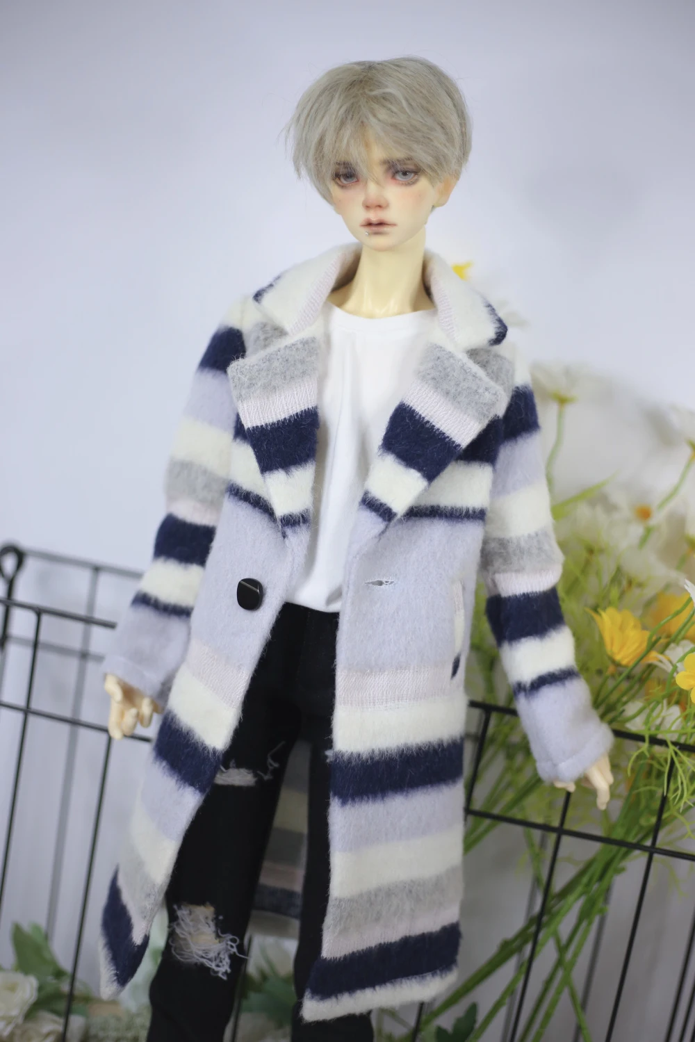 D04-B013 enfants jouet fait à la main 1/3 ID75 GR Oncle68 73 poupée BJD/SD poupée accessoires cachemire/laine de lapin manteau d'hiver 1 pièces