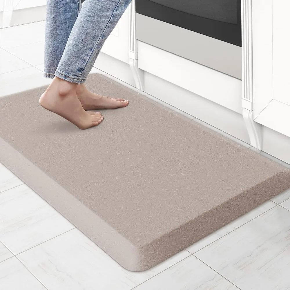 

Cushioned Anti-Fatigue Kitchen Rug - 0.8 Thick Waterproof Non-Slip Mat for Standing Desks