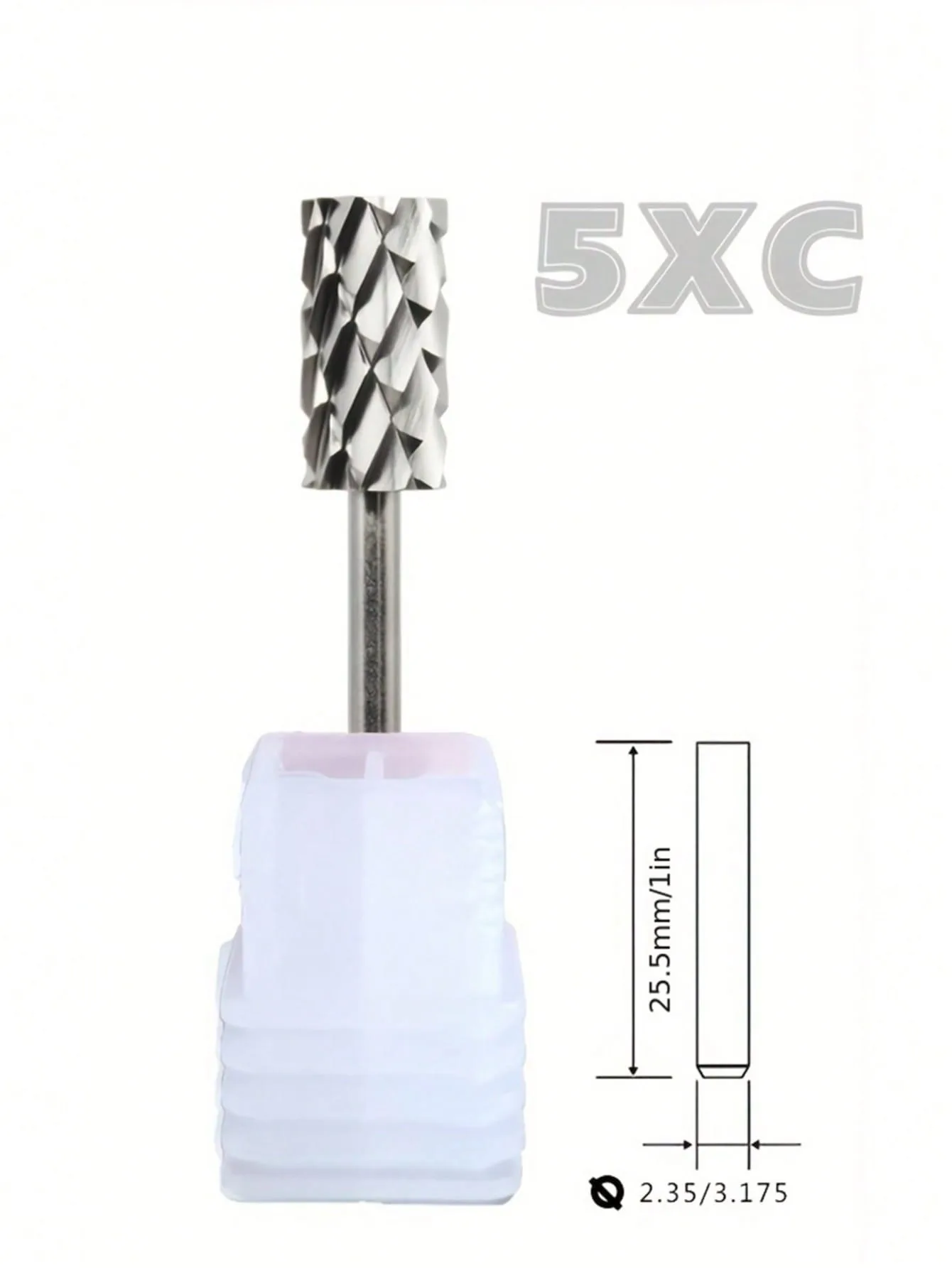 1 Stück Wolframstahl 5,35mm Fassförmiger Nagelbohrer für Nagelkunst-Zubehör