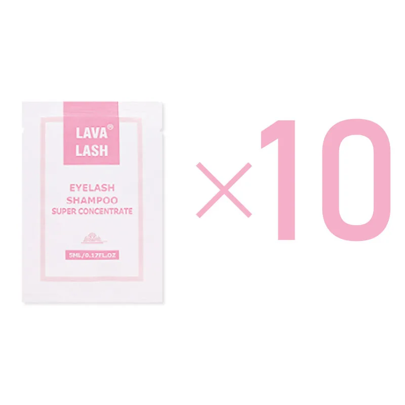 10 PCS LAVA LASH Eyelash Shampoo 5ml Concentrate Foam Cleaner Individual Eyelash Extension Cleanser Eyelashes Detergent Mousse