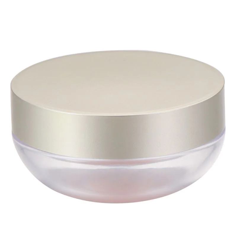 30G Bowl Shape Loose Powder Container Gold Loose Setting Powder Highlighter Blush Case Empty Loose Powder Jar with Sifter 10pcs